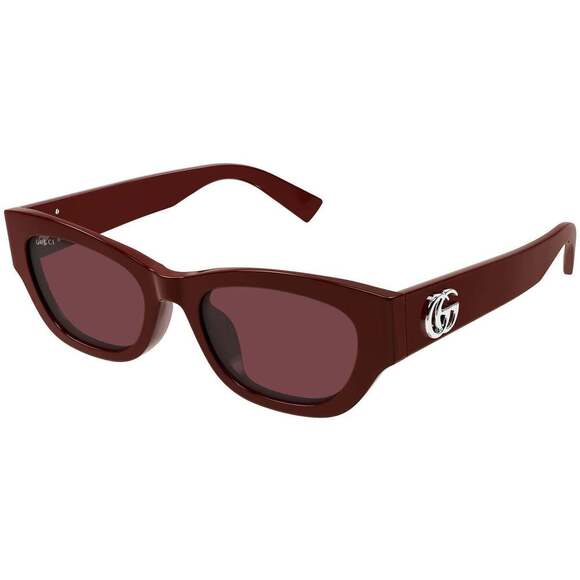 NWT Gucci GG1954SA-003 Burgundy Red 53mm Sunglasses